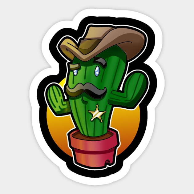 Cactus Sheriff Sticker by LupaShiva